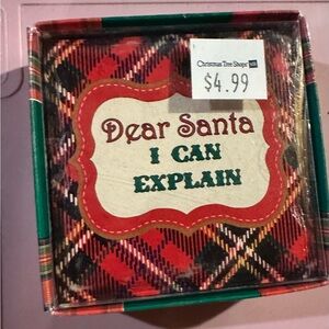 Winterberrie Lane Home Essentials ceramic holiday coasters, set of 4.